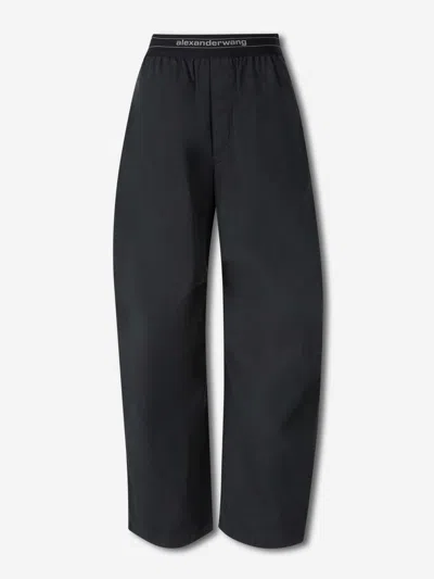 Alexander Wang Wide Leg Trousers In Black