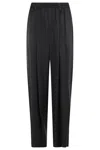 ALEXANDER WANG WIDE-LEG TROUSERS WITH LOGO DRAWSTRING AND PLEATS