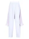 Alexander Wang Large Pants In Silk In Light Blue