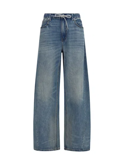 Alexander Wang Wide-leg Denim Jeans In Animal Print