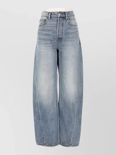 Alexander Wang Relaxed High-rise Wide-leg Jeans In Blue
