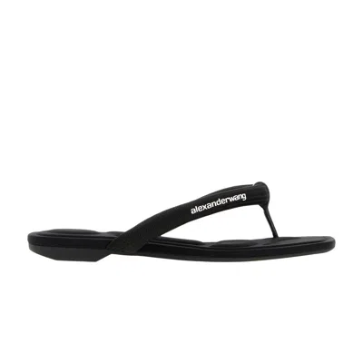 Pre-owned Alexander Wang Wmns Jenna Tubular Flat Thong Sandal 'black' | Women's Size 39