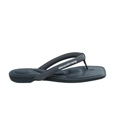 Pre-owned Alexander Wang Wmns Jenna Tubular Flat Thong Sandal 'grey' | Women's Size 38 In Gray