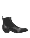 Alexander Wang Slick Smooth Leather Ankle Boot In Black