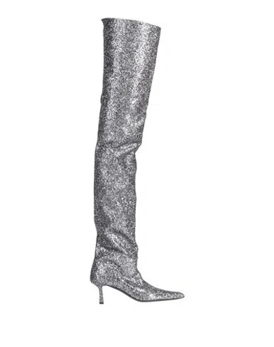 Alexander Wang Woman Boot Steel Grey Size 8 Textile Fibers