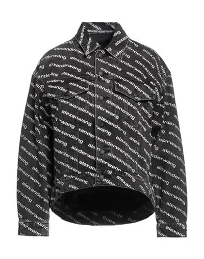 ALEXANDER WANG ALEXANDER WANG WOMAN DENIM OUTERWEAR BLACK SIZE XS COTTON