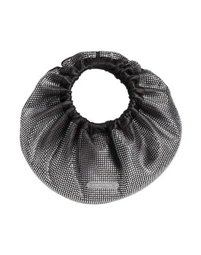 Alexander Wang Mini Crescent Crystal Top Handle Bag In Black/white