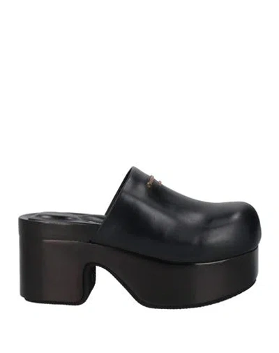 ALEXANDER WANG ALEXANDER WANG WOMAN MULES & CLOGS BLACK SIZE 8 LEATHER