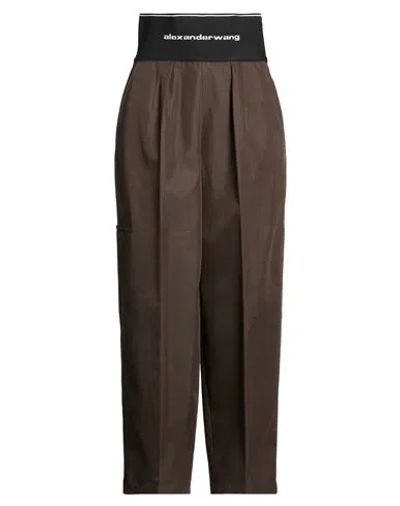 Alexander Wang Woman Pants Dark Brown Size 4 Cotton, Nylon