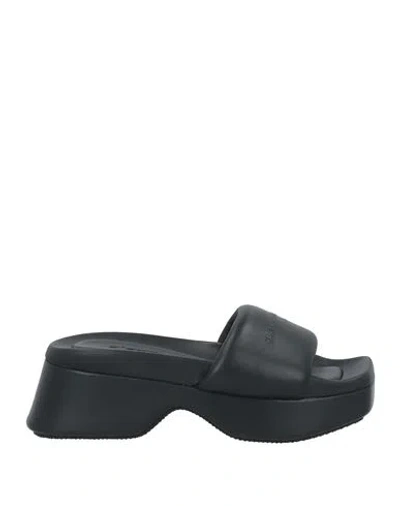 ALEXANDER WANG ALEXANDER WANG WOMAN SANDALS BLACK SIZE 6 LEATHER