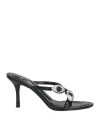 Alexander Wang Woman Sandals Black Size 8 Leather In Black