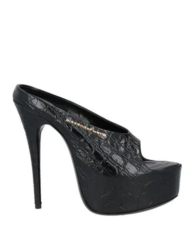 ALEXANDER WANG ALEXANDER WANG WOMAN SANDALS BLACK SIZE 8 LEATHER