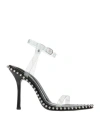Alexander Wang Nova 90mm Faux-leather Sandals In Transparent