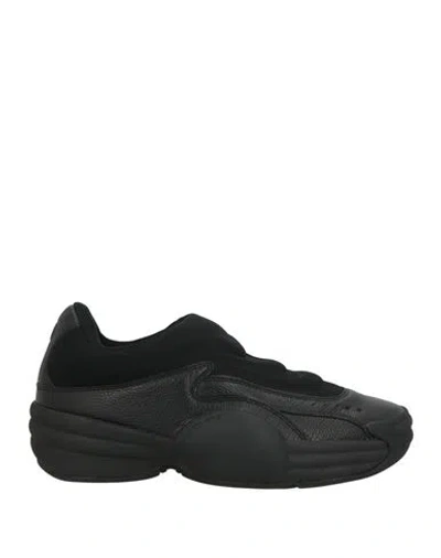 Alexander Wang Woman Sneakers Black Size 8 Leather, Textile Fibers