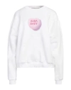 Alexander Wang Woman Sweatshirt White Size M Cotton, Elastane