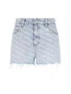 Alexander Wang Bite High Waisted Denim Shorts In Blue