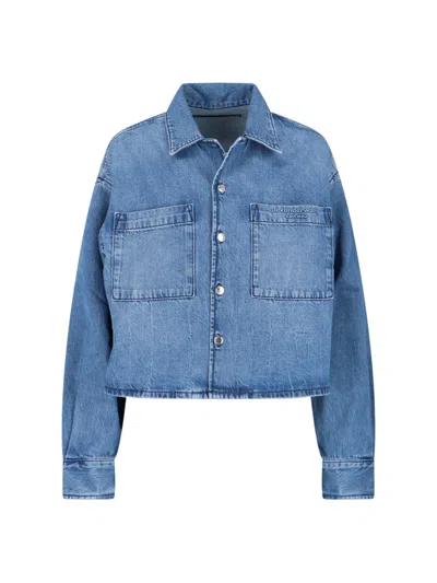 Alexander Wang Women's 100% Cotton Poplin Shirt In Blue