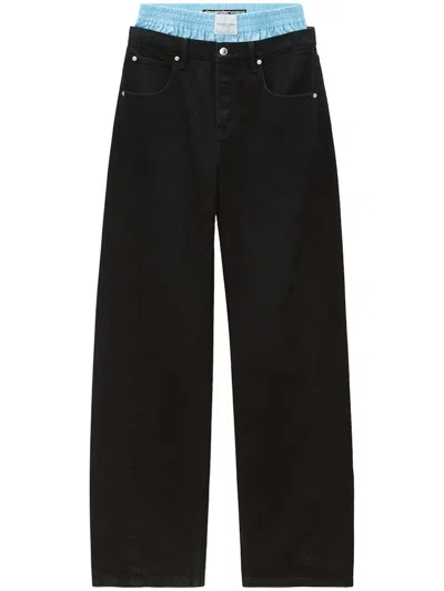 Pre-owned Alexander Wang Women's  Balloon Jean Prestyle Boxer In Washed Black
