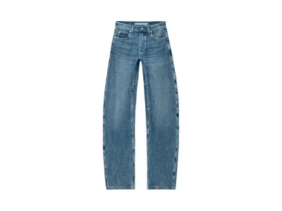 Pre-owned Alexander Wang Women's  Bonded Seams Low Rise Bowed Gusset Jean In Vintage Medium Indigo