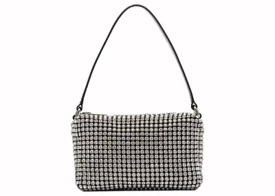 Pre-owned Alexander Wang Women's  Chain Mesh Rhinestone Pouch In White