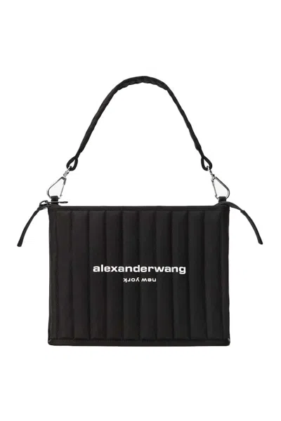 Pre-owned Alexander Wang Women's  Elite Tech Shoulder Bag In Black