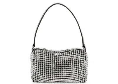 Pre-owned Alexander Wang Women's  Heiress Pouch In Crystal Mesh In White
