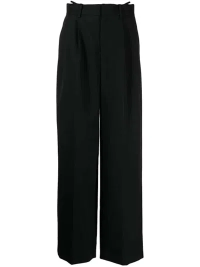 Pre-owned Alexander Wang Women's  Low Waisted Gstring Crystal Trim Trouser In Black