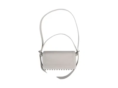 Pre-owned Alexander Wang Women's  Ricco Medium Flap Bag In White