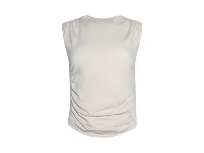 Pre-owned Alexander Wang Women's  Ruched Tank Top In Cement