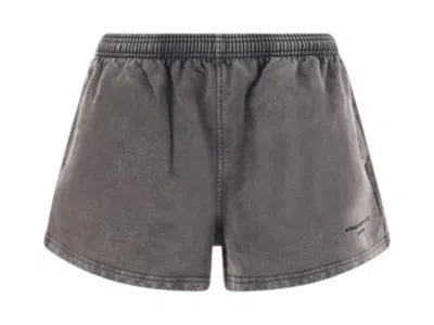 Pre-owned Alexander Wang Women's  Running Short In Washed Black