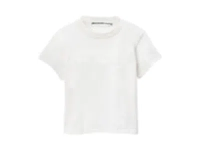 Pre-owned Alexander Wang Women's  Shrunken T-shirt In Vintage White