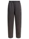 Alexander Wang Elastic Waistband Wide Leg Trousers In Black