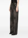 Alexander Wang Mid-rise Straight-leg Jeans In 225 Distressed Brown Overdye