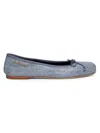 Alexander Wang Blue Billie Trompe-l'oeil Ballerina Flats In Pebble Beach