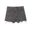 Alexander Wang Women Bite Denim Shorts In Gray