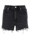 Alexander Wang Women Black Denim Shorts In Black