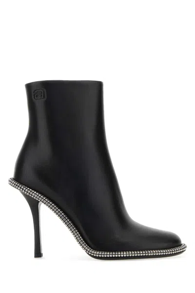Alexander Wang Women Black Leather Kira 105 Ankle Boots