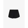 Alexander Wang Omens Marathon Logo-pattern Shell Shorts Black In Black