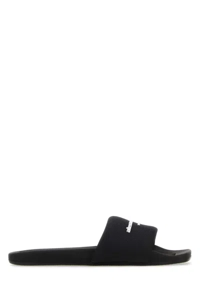 ALEXANDER WANG ALEXANDER WANG WOMEN BLACK NYLON AW SLIPPERS
