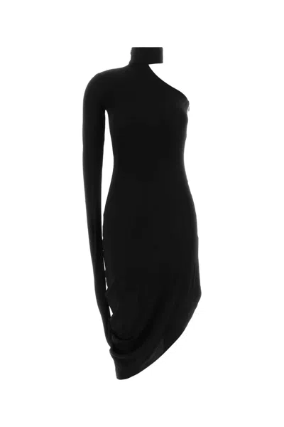 Alexander Wang Women Black Stretch Jersey One-shoulder Dress