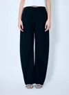 Alexander Wang Women Bowed Leg Mid Rise Pants In Black