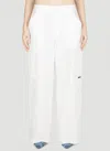 Alexander Wang High-waisted Cotton Cargo Pants In White