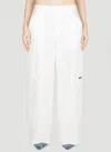 Alexander Wang High-waisted Cotton Cargo Pants In White