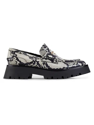 Alexander Wang Women's Carter Snake-print Leather Loafers In Multi
