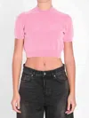 Alexander Wang Women Chenille Pullover In Cotton Blend With Logo In Pink