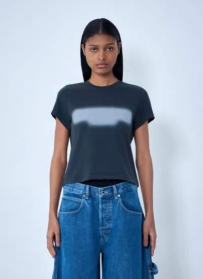 Alexander Wang Women Cotton Jersey Logo T-shirt In Gray