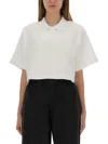 Alexander Wang Collared Shirt With Short Sleeves In White