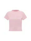 Alexander Wang T-shirt In Rose-pink Cotton In Pink