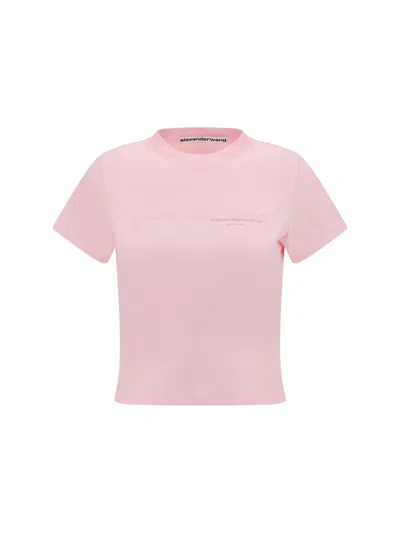 Alexander Wang Women Cropped T-shirt In Pink