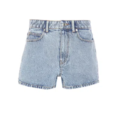 Alexander Wang Women Crystal Shorts In Blue